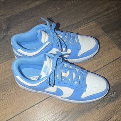 Nike Dunk Low UNC Blue White Colorblock Leather Low Top Men's Sneakers