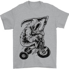 Camiseta Hombre Gothic Grim Reaper Trike Bicicleta 100% Algodón