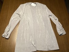 Chico's Travelers Collection Zip Jacket Ash Grey Size 0 NWT
