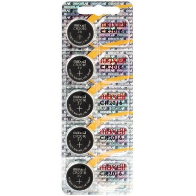 5 Maxell Cr2016 Lithium-Batterien 3V Knopfzellen Hologramm Pack Exp 2030 NEU