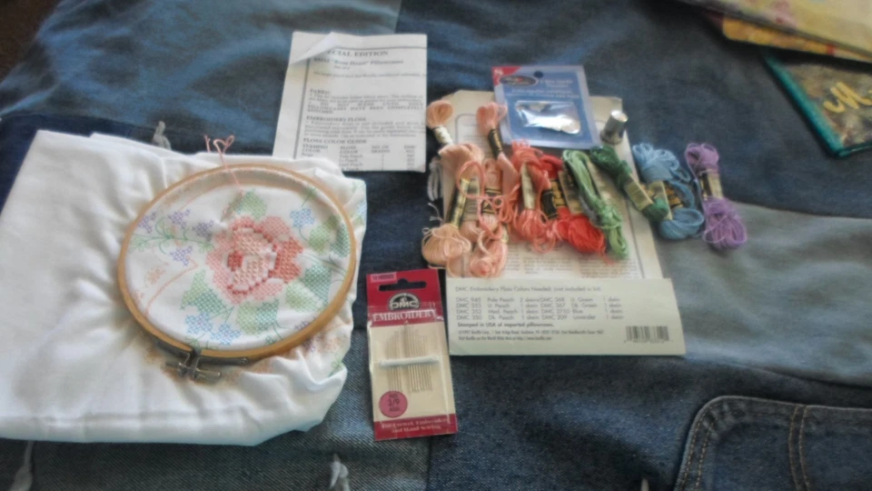 Bucilla edición especial-USA-1-funda de almohada-20x30 con hilo bordado-aro-aguja Foto 4 de 4