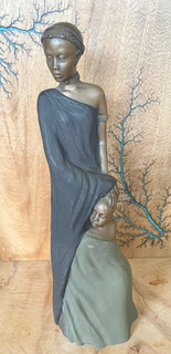 Soul Journeys Maasai Figurine Mashavu 'A Sister's Care '
