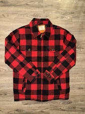 Legendary Whitetails Original Deer Gear Men’s Buffalo Check Wool Coat Size MD