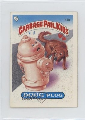 1985 Topps Garbage Pail Kids Series 2 Doug Plug (Jolted Joel Puzzle Back) 0e3