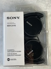Sony MDR-ZX110AP Stereo Headphones Black Sealed In Package New