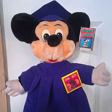 Disney Mickey Mouse Graduation Plush Purple Cap Gown Small 6-14 in 1993