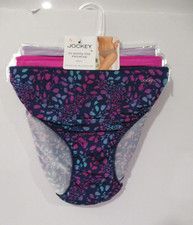 Jockey No Panty Line Microfiber stretch Bikini panties 3 pair size 7/L