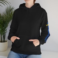 Ukraine Peace Ukrainian Flag Stripe Minimalist Pullover Sweatshirt Hoodie Unisex