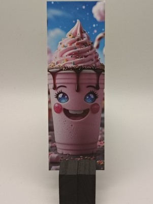 Strawberry Swirl Smile Milkshake Bookmark