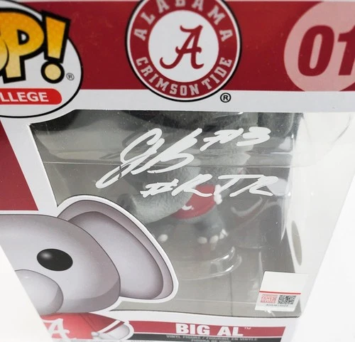 Jermaine Burton Autographed Alabama Big Al Funko Pop! Vinyl Figure #1