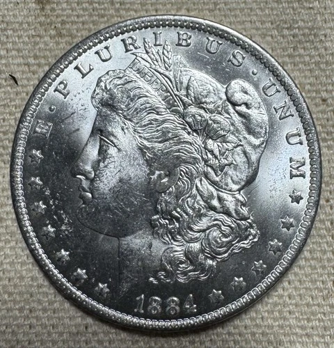 1884 O Morgan Silver Dollar Die Clash On Both Obverse & Reverse - Uncirculated