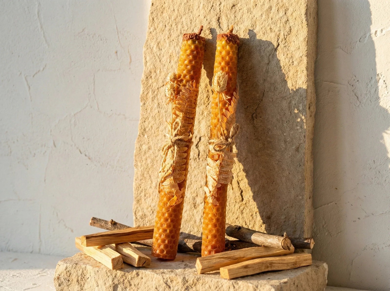Bougie Naturelle Palo Santo de Purification en Cire de Soja 180g pour l'Ancrage Spirituel