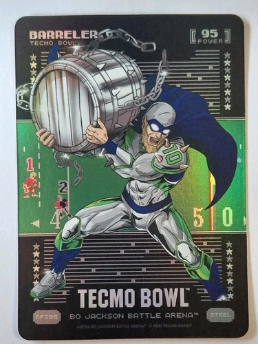 Barreler Tecmo Bowl Bo Jackson Battle Arena Steel Card S119 2026