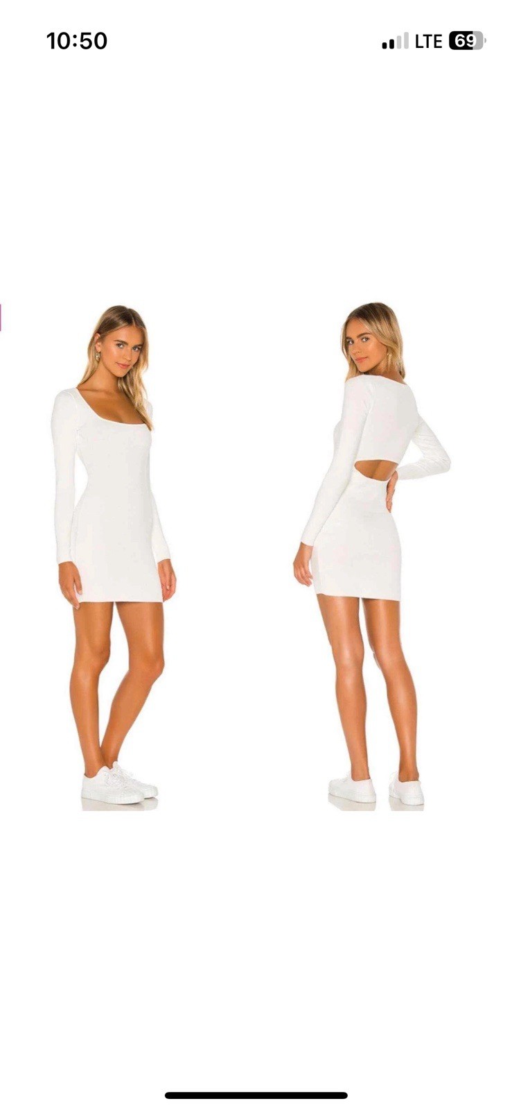 Revolve x bobi Bodycon Dress with Back Cut Out In Gray