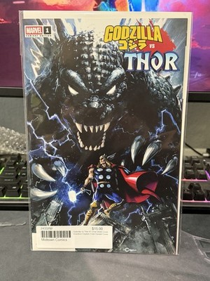 Godzilla Vs. Thor #1H Marvel 1:25 Variant Clayton Crain - w/Bag+Board Comic Book