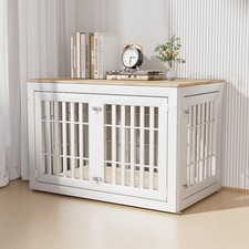 48 Inch Wooden Dog Crate End Table Kennel Waterproof Top for Large Dogs