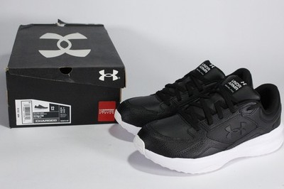 Under Armour Edge Leather Charged Shoes Men's Sz 12 US 46 EUR Black on Black