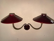 French.double Wall Light Ceramic. Burgundy Red. From L’hautaniboul