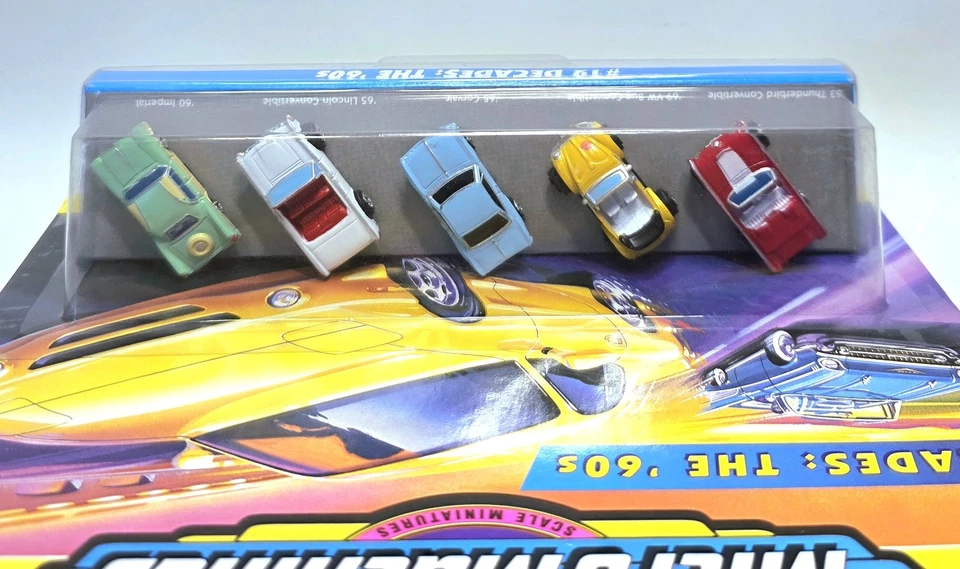 Micro Machines Minis #12 Decades The 60's Classic Cars Galoob 1994 NEW Vintage - Image 3 of 3