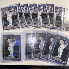 Jac Caglianone 1st Bowman Refractor + Chrome (4) + Paper Base (10) | KC Royals