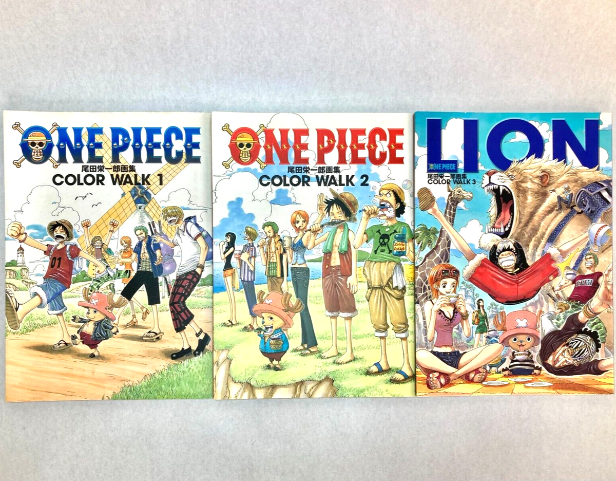 ONE PIECE Illustration Art Book Color Walk Eiichiro Oda Vol.1.2.3