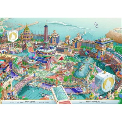 Offizielle Postkarte der Olympischen Spiele Paris 2024 (10 x 15 cm)