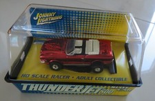 JOHNNY LIGHTNING TJET 500 SLOT CAR CHROME RED FORD MUSTANG CONVERTIBLE