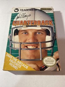 John Elway's Quarterback NES Nintendo Cart + Box Only - Authentic/ Tested