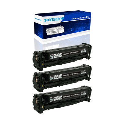 3PK CE320A Black Toner For HP 128A LaserJet Pro CP1525NW CM1415FN MFP Printer