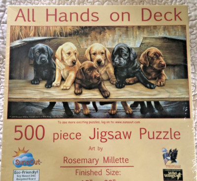 All Hands on Deck 500 piece Jigsaw Puzzle by SunsOut Puppies