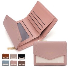 Women's Mini Card Holder Coin Change Purse Small Front Pocket Wallet Zip Bag US
