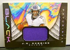 J.K. DOBBINS RC ROOKIE CARD /75 RELIC FUTURISTIC PANINI BLACK FOOTBALL 2020