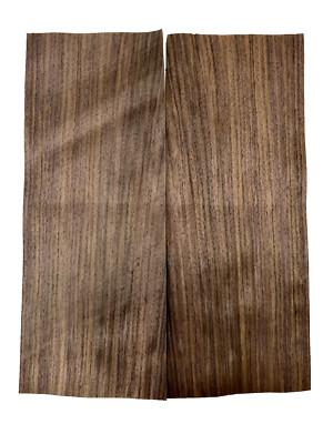 2 Pcs, Quartersawn Indian Rosewood 22x 8-1/2x 1mm Natural Wood Veneer