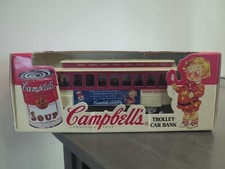 Vintage 1994 Ertl Campbell's Soup Trolley Car Bank 1:43rd Scale