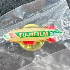 New In Bag Vintage FujiFilm Fuji Film Blimp Airship Lapel Strap or Hat Pin Mint