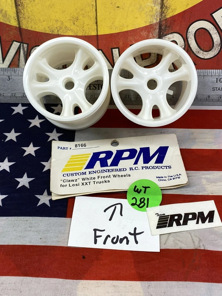 RPM 8166 Claws FRONT WHEELS for: Losi XXT Trucks, White NEW USA SHIPPED - Image 4 of 4