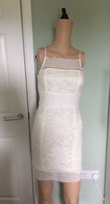 Bnwt TopShop White Lace Bodycon Dress - Size 8
