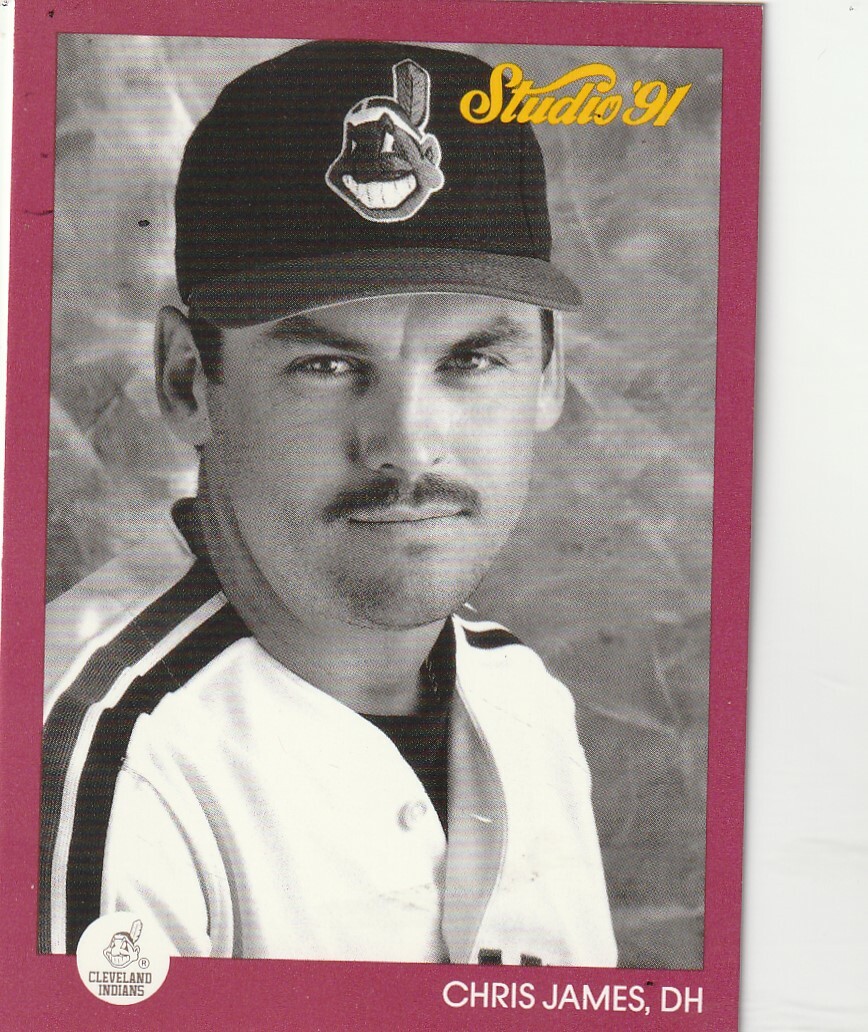 FREE SHIPPING-MINT-1991 Studio Chris James #45 INDIANS  PLUS BONUS CARDS