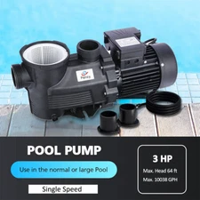 Above Ground Swimming Pool Pump Single Speed 3 HP 10038 GPH 110V / 60HZ