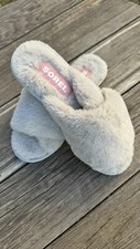 SOREL Go Mail Run Slippers Fur Color Gray Slip On Women Size 8 New without tag