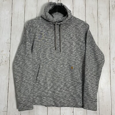 Carhartt Hoodie Boys (8-10) Medium Grey Pattern Long Sleeve Pullover