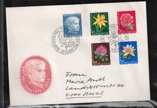 Schweiz 1964 Ersttagsbrief Pro Juventute Blumen Sonderst.