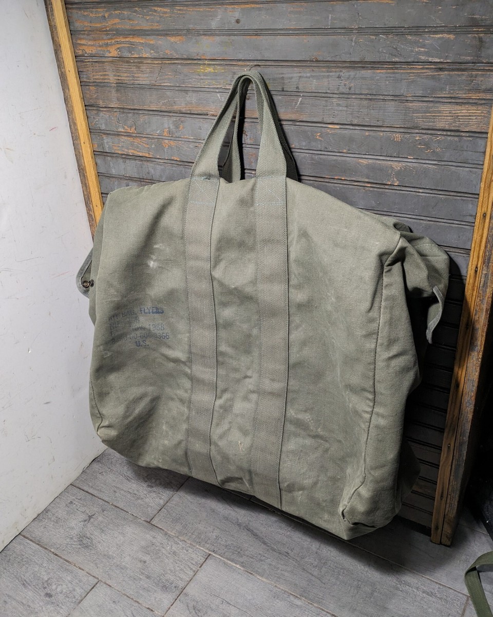 Military Flyers Pilot Kit Bag Canvas Flight Duffle US Army Air
