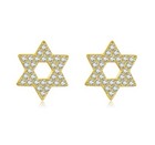 Gorgeous 925 Sterling Silver Star Of David Stud Earrings!  — photo 2