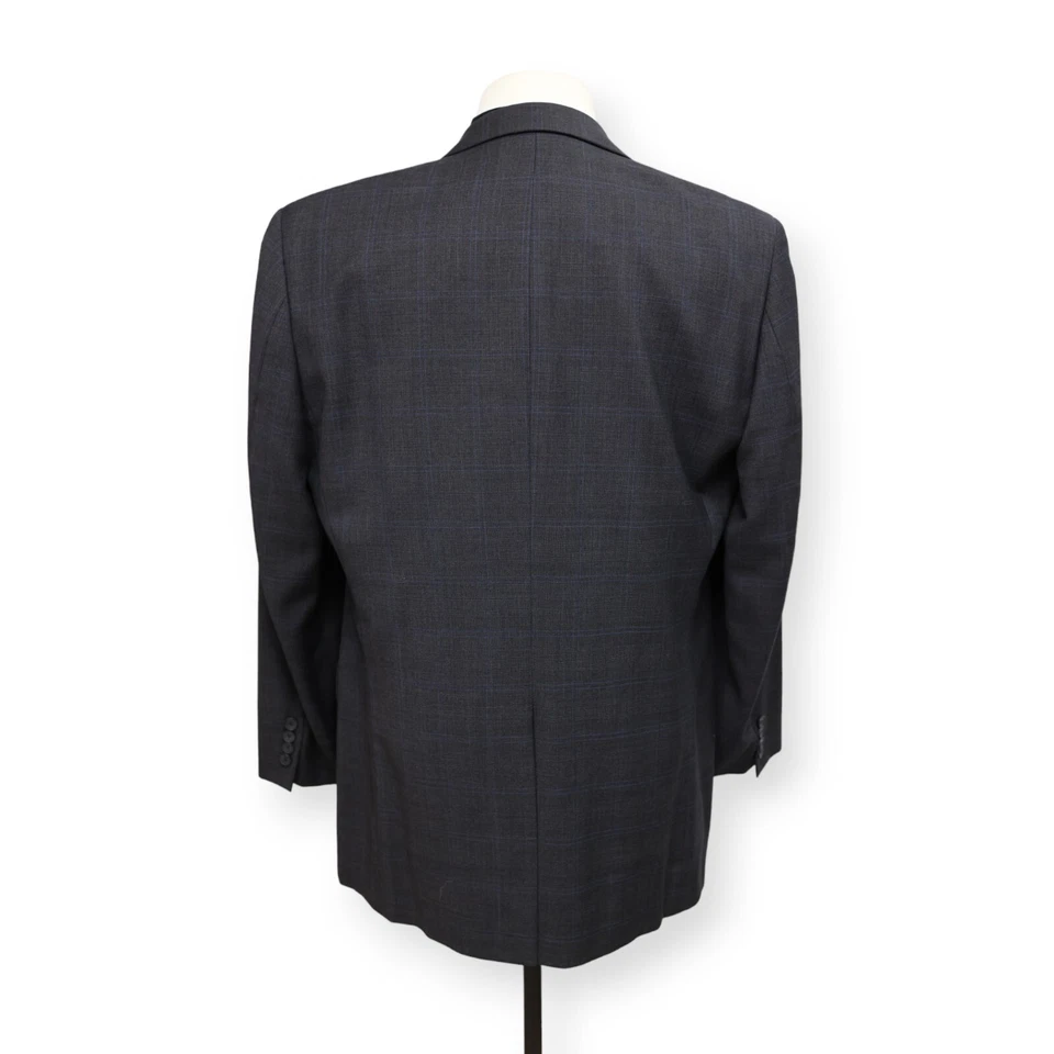 NAUTICA Hombre Gris Carbón Cuadros 100% Lana Abrigo Deportivo Traje Chaqueta Blazer 42 L Foto 4 de 4