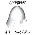 Lego 3844 - 1x Casque Heaume / Minifig Headgear Helmet Castle - White - NEUF