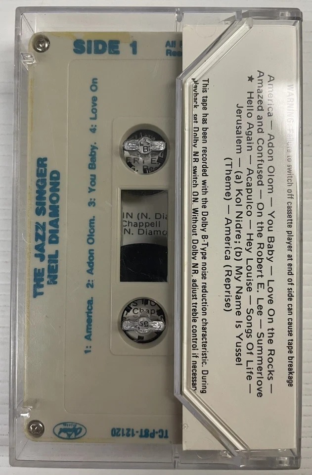 Neil Diamond The Jazz Singer Soundtrack  Cassette Tape TC-PST-12120 Capitol 1980 - Image 2 of 4