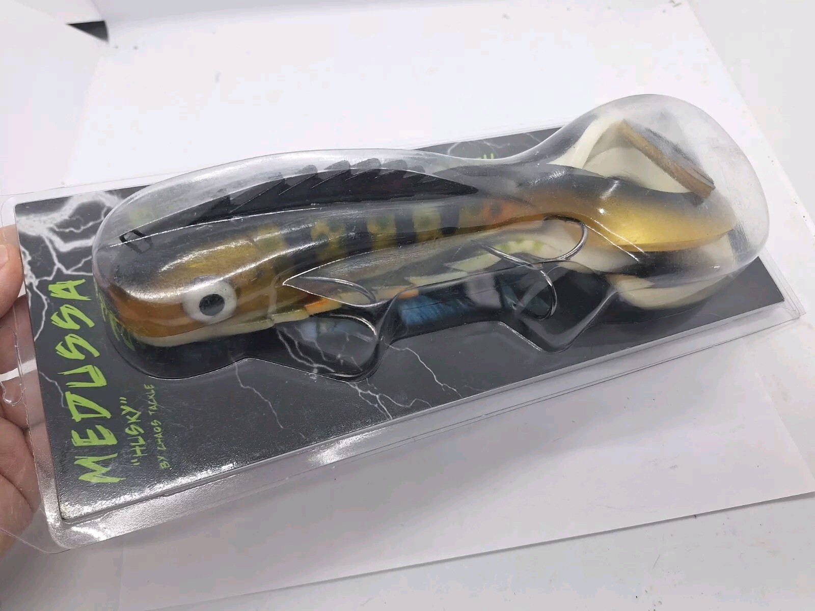 14.5" Chaos Tackle Husky Medussa Olive Perch Jerkbait Musky Lure - Image 2