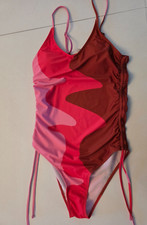 Unbranded 1 pc red orange pink lined women bathing suit size M B230