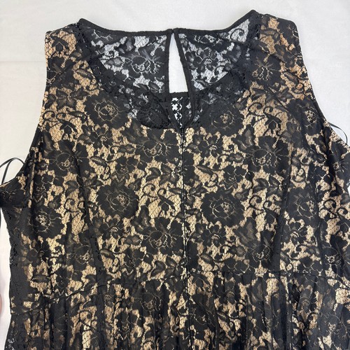 NWT Lane Bryant Women's Black Lace Dress, Lined, Back Zip, Plus Size 28 - Picture 6 of 19